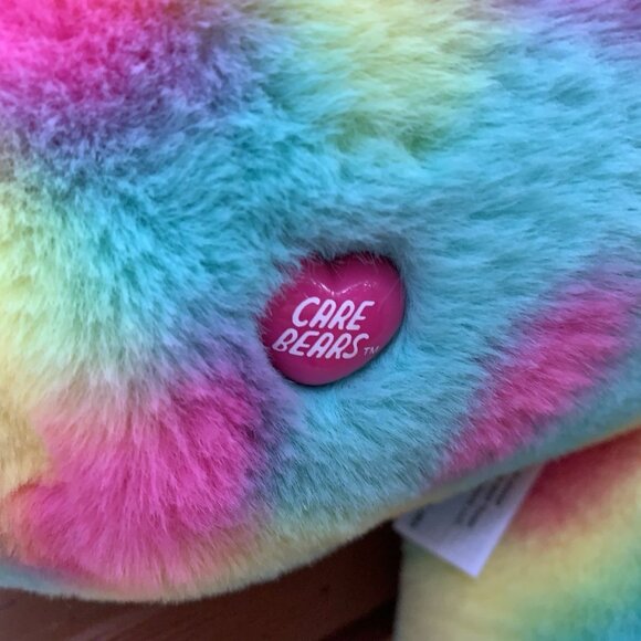 Care Bears Good Vibes Jumbo Plush Smiling Bear Rainbow 24" Soft Toy - Picture 13 of 15
